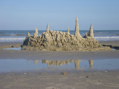 beach sand castle. Sand Castle